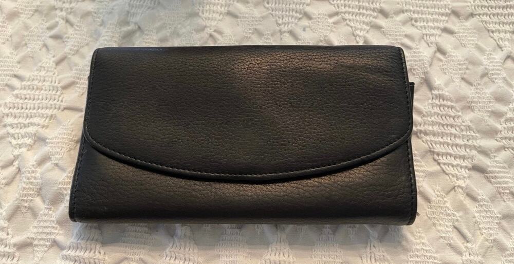 Wilsons black leather long Wallet